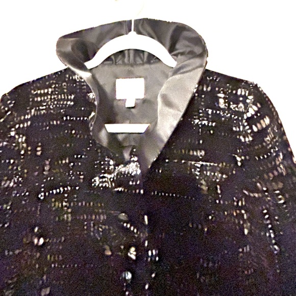 Gergio Armani Collezioni Women's Cut Ruffle Velvet BlazerJacket Silk Blend Sz 8 - Picture 5 of 12